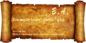 Baumgartner Amázia névjegykártya